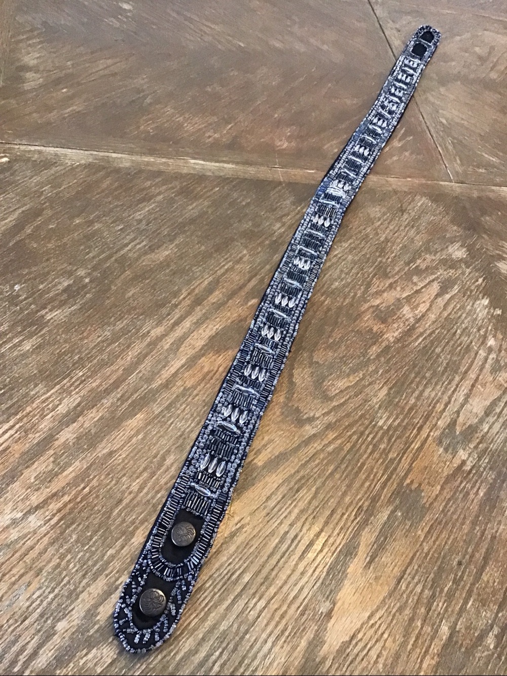 Vintage hand-beaded bohemian statement belt from Ibisco Y2K